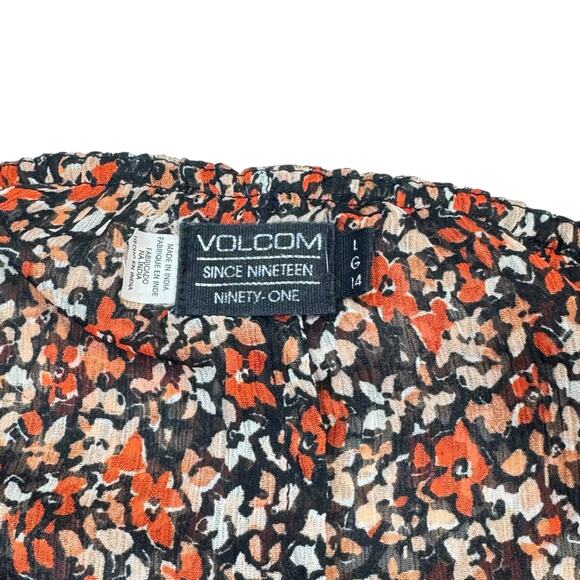 Volcom Boho Floral Blouse - Size Large - Picture 5 of 5